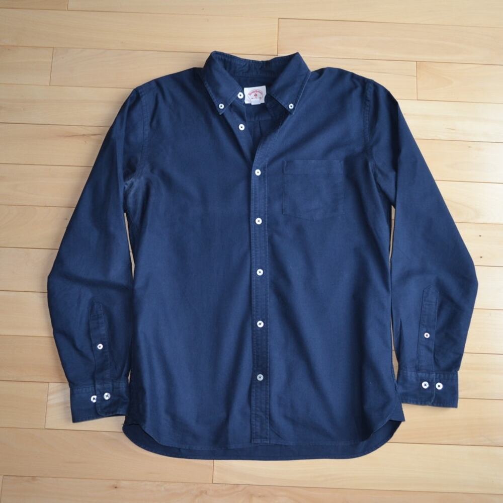 Brooks Brothers Red Fleece Button Down Shirt Blue Size Medium